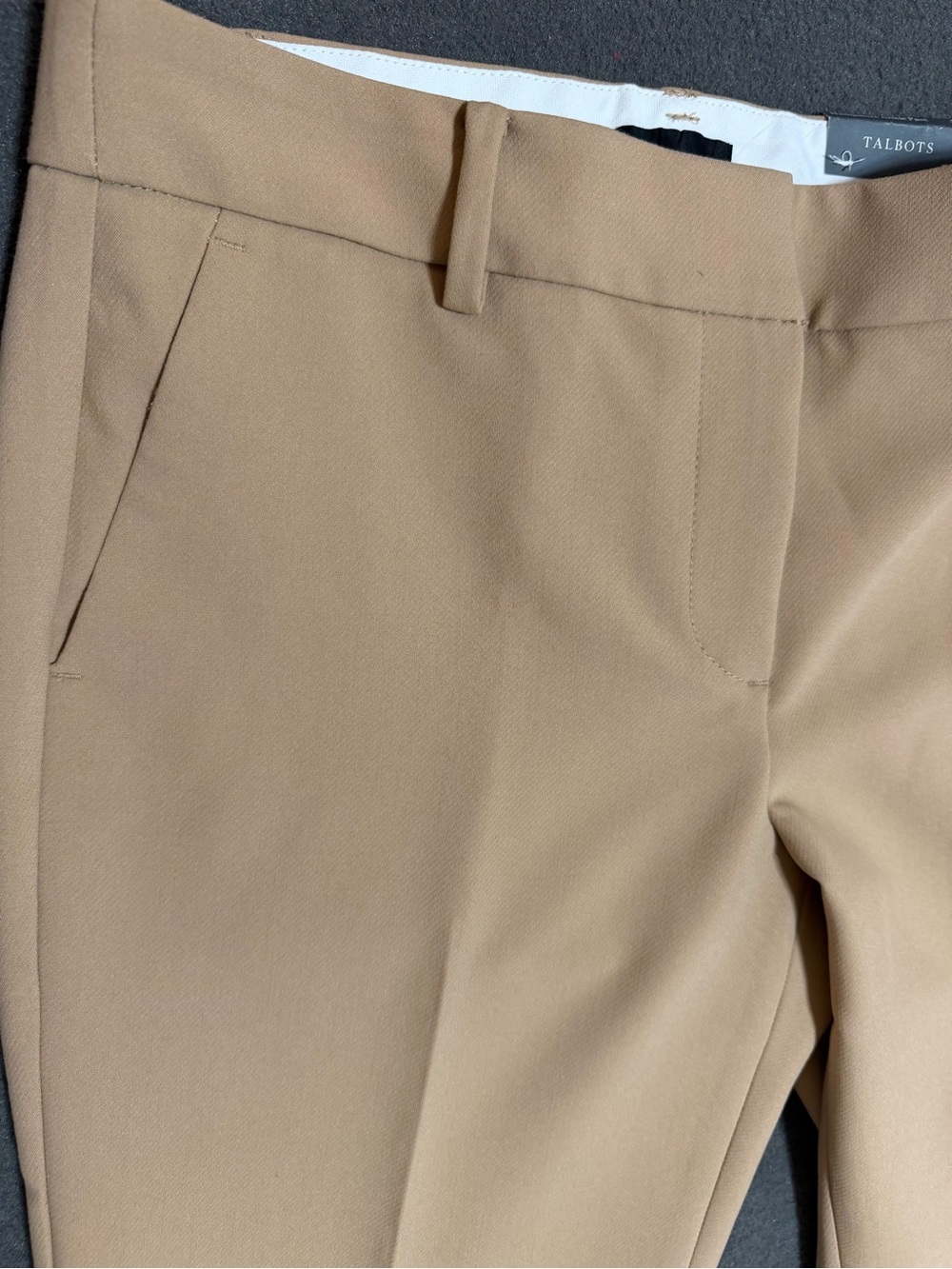 Talbots Womens Hampshire Ankle Pants Tan Stretch Mid Rise Career Sz 4 NWT - Picture 13 of 16